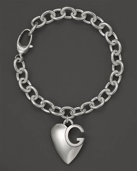 Gucci Sterling Silver Charm Bracelet 